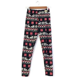 Silver Women’s Ugly Sweater Christmas Leggings OS